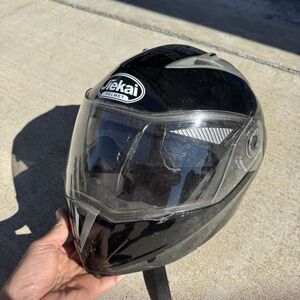Jiekai JK-105 Motorcycle Helmet Black Size L Or XL?? - Used - BUB